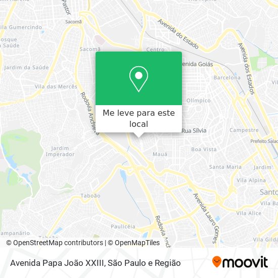 Avenida Papa João XXIII mapa