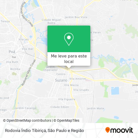 Rodovia Índio Tibiriçá mapa