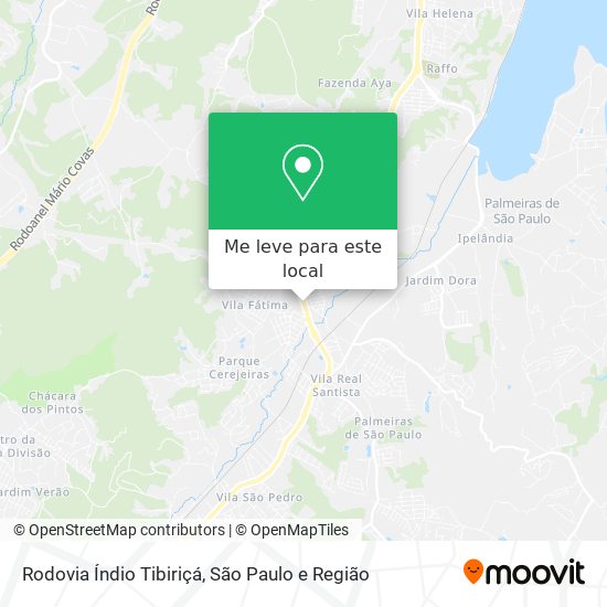 Rodovia Índio Tibiriçá mapa