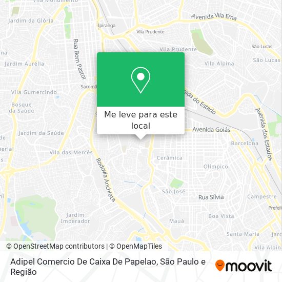 Adipel Comercio De Caixa De Papelao mapa