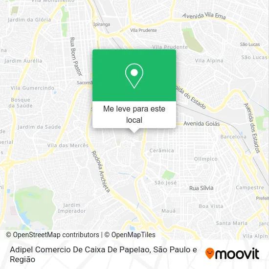 Adipel Comercio De Caixa De Papelao mapa