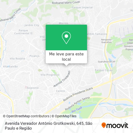 Avenida Vereador Antônio Grotkowski, 645 mapa