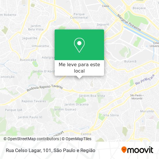 Rua Celso Lagar, 101 mapa