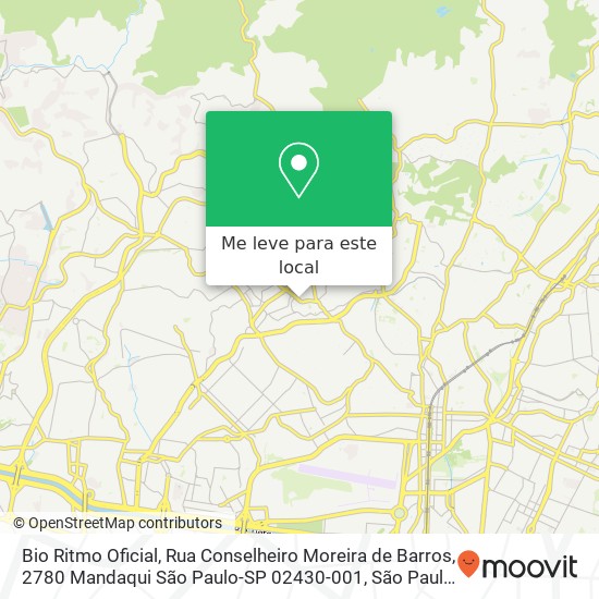Bio Ritmo Oficial, Rua Conselheiro Moreira de Barros, 2780 Mandaqui São Paulo-SP 02430-001 mapa