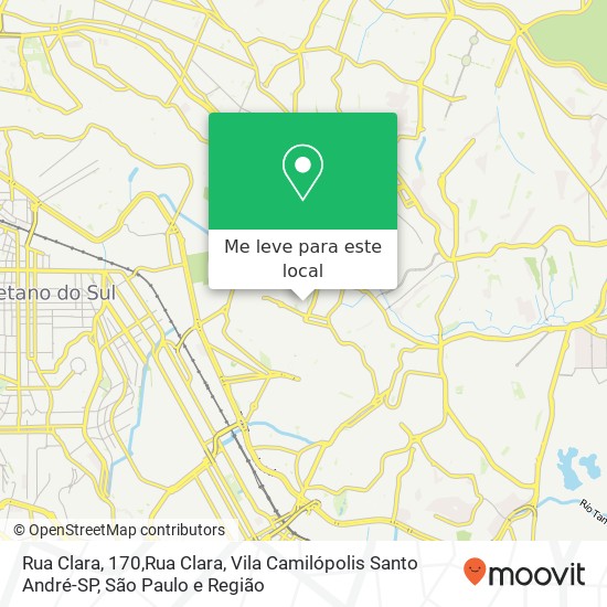 Rua Clara, 170,Rua Clara, Vila Camilópolis Santo André-SP mapa