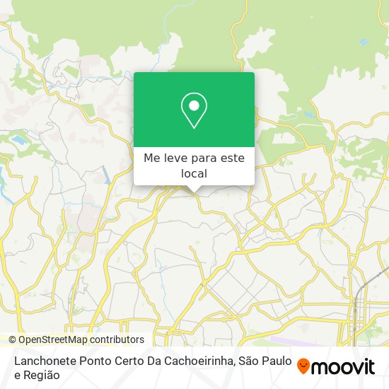 Lanchonete Ponto Certo Da Cachoeirinha mapa