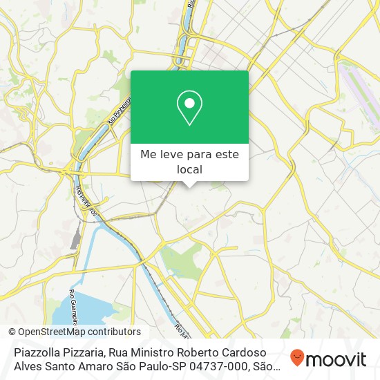 Piazzolla Pizzaria, Rua Ministro Roberto Cardoso Alves Santo Amaro São Paulo-SP 04737-000 mapa