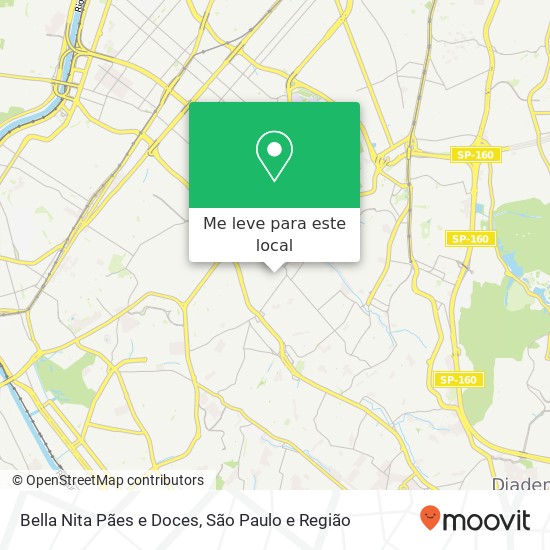 Bella Nita Pães e Doces, Avenida Mascote Jabaquara São Paulo-SP 04363-000 mapa