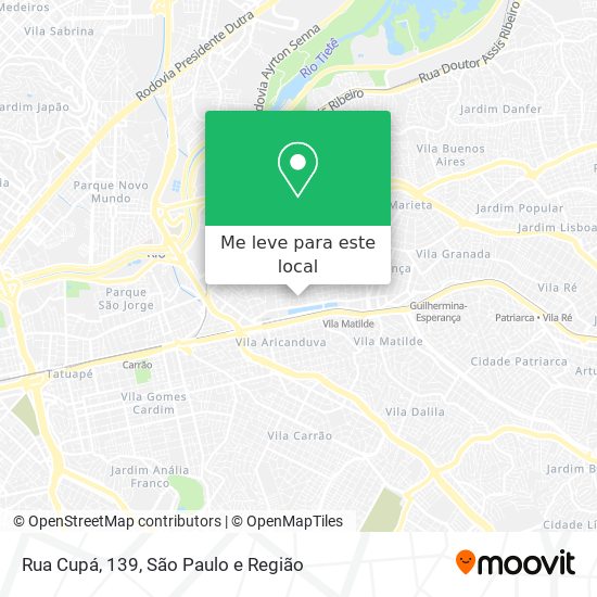 Rua Cupá, 139 mapa