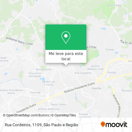 Rua Cordeiros, 1109 mapa