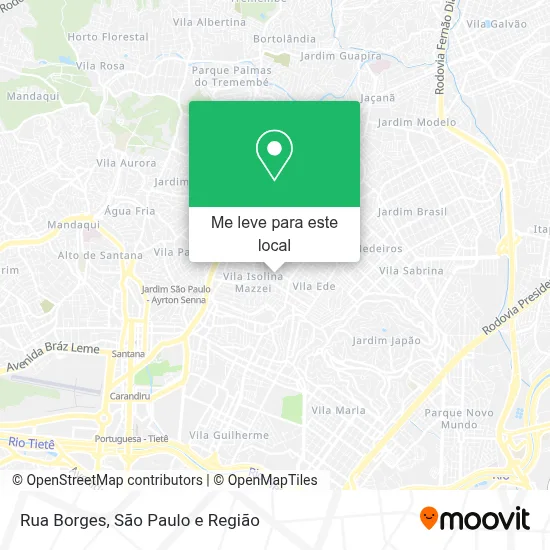 Rua Borges mapa