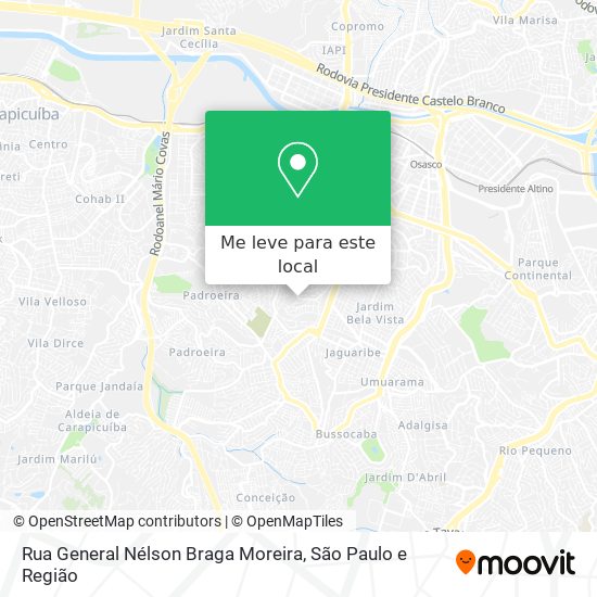 Rua General Nélson Braga Moreira mapa