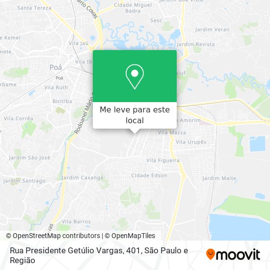 Rua Presidente Getúlio Vargas, 401 mapa