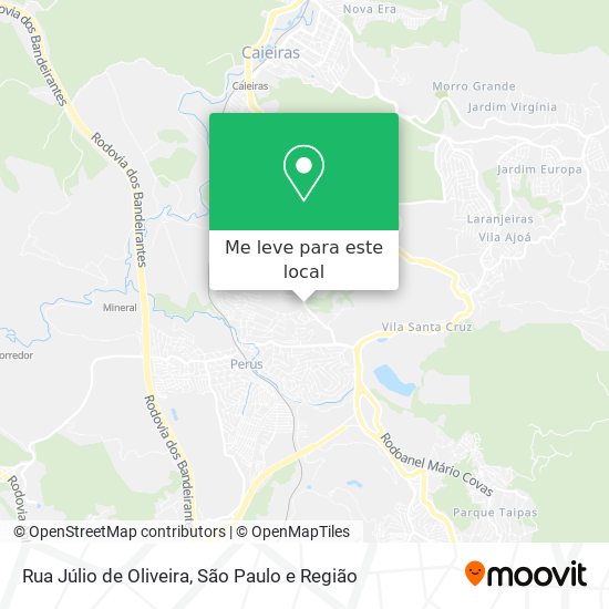 Rua Júlio de Oliveira mapa