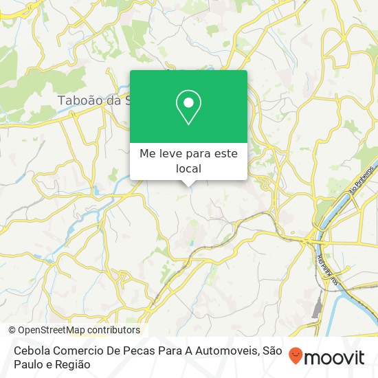 Cebola Comercio De Pecas Para A Automoveis, Rua Professora Nina Stocco, 907 Campo Limpo São Paulo-SP 05767-001 mapa