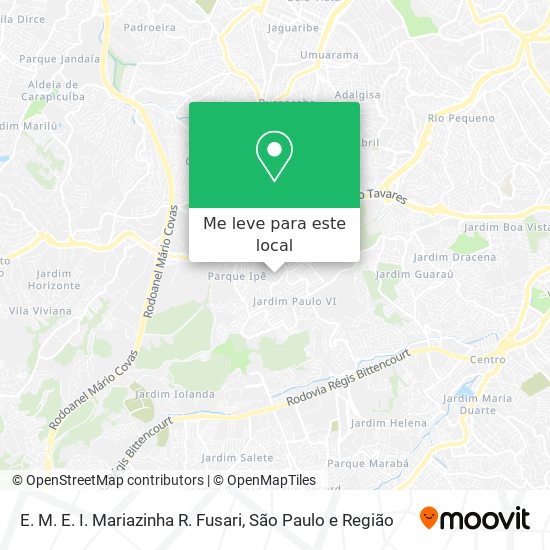 E. M. E. I. Mariazinha R. Fusari mapa