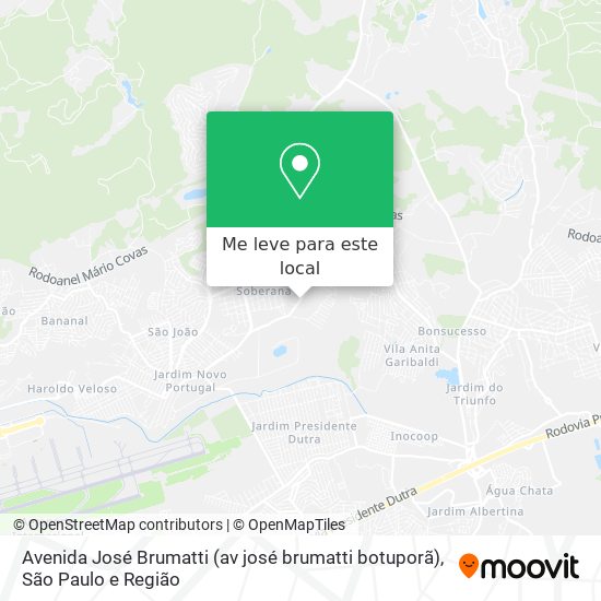 Avenida José Brumatti (av josé brumatti botuporã) mapa