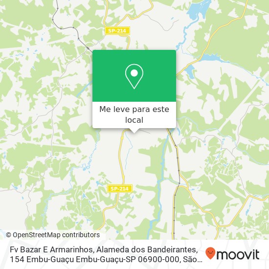 Fv Bazar E Armarinhos, Alameda dos Bandeirantes, 154 Embu-Guaçu Embu-Guaçu-SP 06900-000 mapa