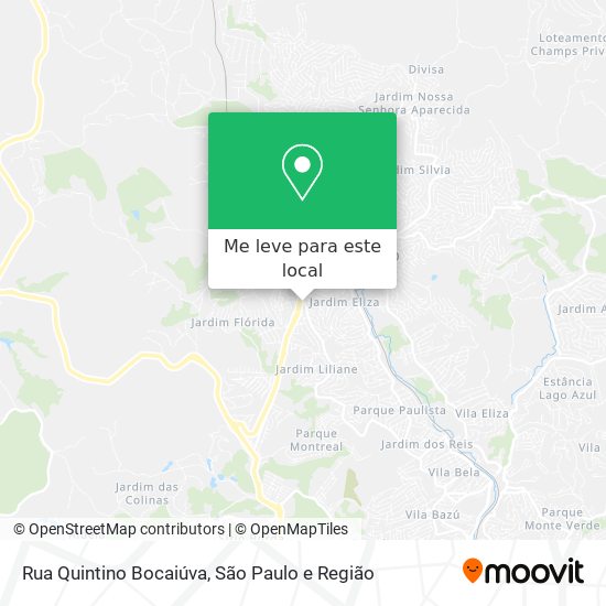 Rua Quintino Bocaiúva mapa