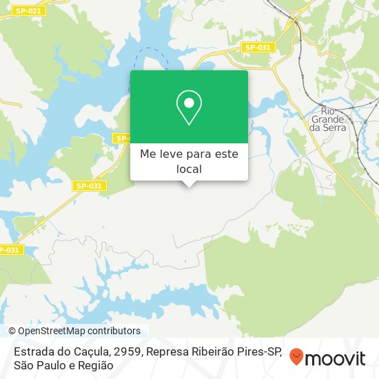 Estrada do Caçula, 2959, Represa Ribeirão Pires-SP mapa