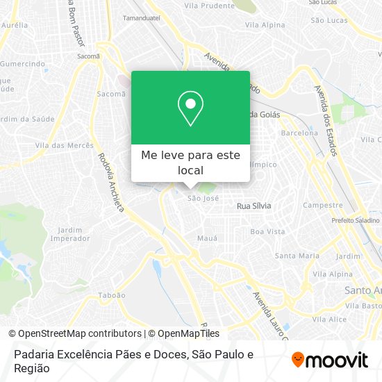 Padaria Excelência Pães e Doces mapa
