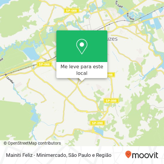 Mainiti Feliz - Minimercado, Rua Benedicta Cardoso da Silva, 14 Mogi das Cruzes Mogi das Cruzes-SP 08730-605 mapa