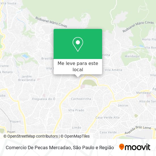 Comercio De Pecas Mercadao mapa