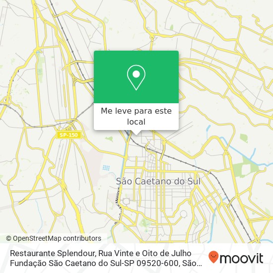 Restaurante Splendour, Rua Vinte e Oito de Julho Fundação São Caetano do Sul-SP 09520-600 mapa