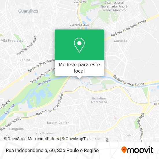 Rua Independência, 60 mapa