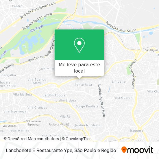 Lanchonete E Restaurante Ype mapa