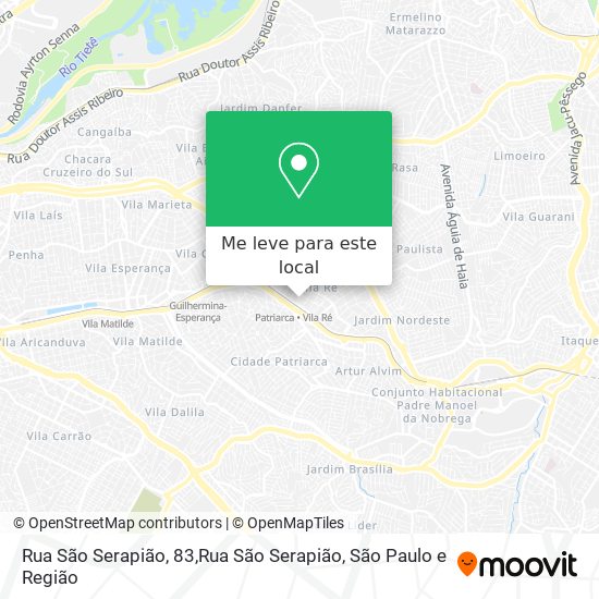 Rua São Serapião, 83,Rua São Serapião mapa