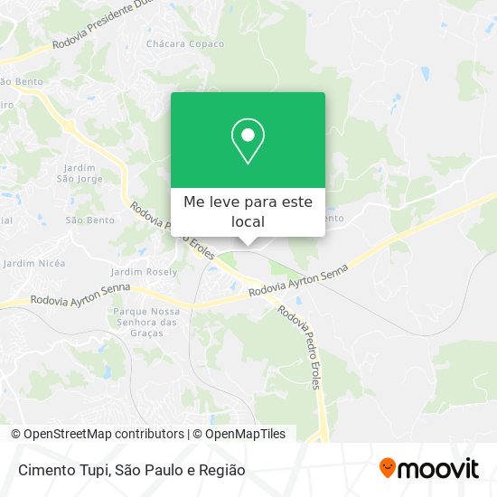 Cimento Tupi mapa