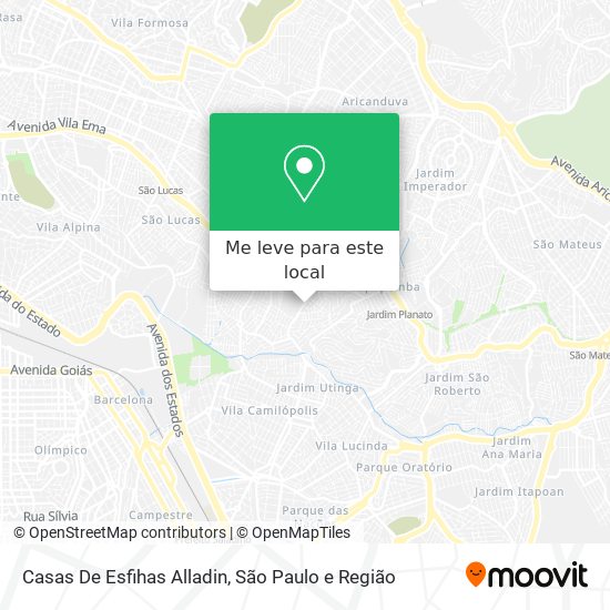 Casas De Esfihas Alladin mapa