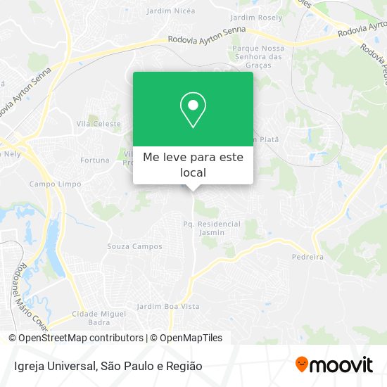 Igreja Universal mapa