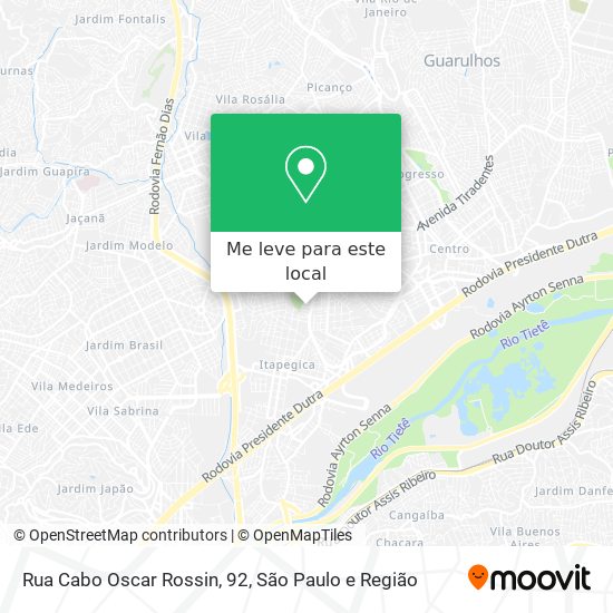 Rua Cabo Oscar Rossin, 92 mapa