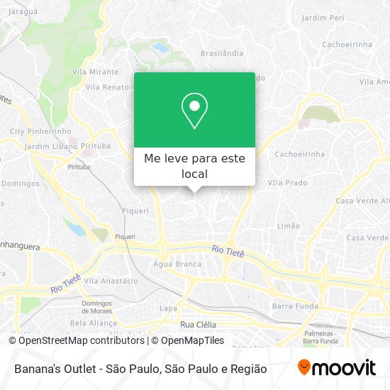 Banana's Outlet - São Paulo mapa
