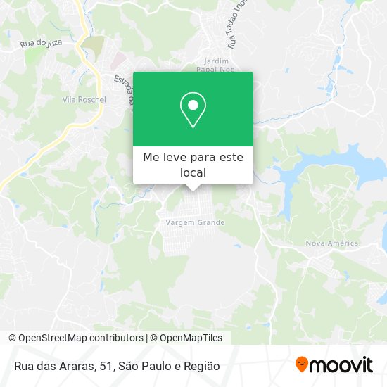 Rua das Araras, 51 mapa