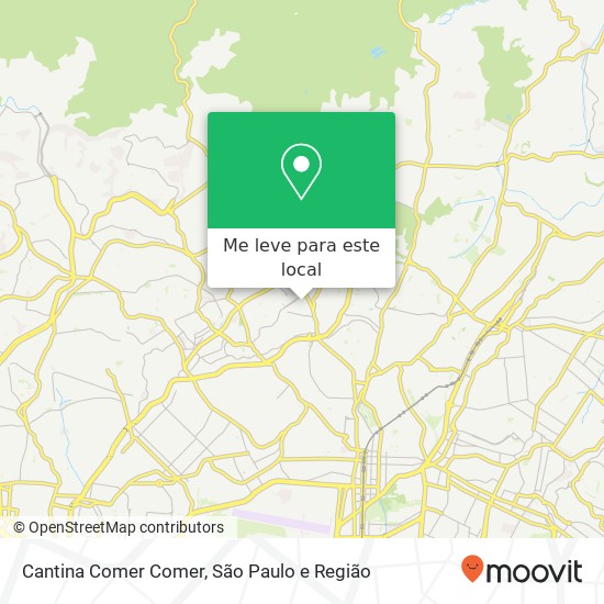 Cantina Comer Comer, Rua Ponta Grossa Mandaqui São Paulo-SP 02420-010 mapa