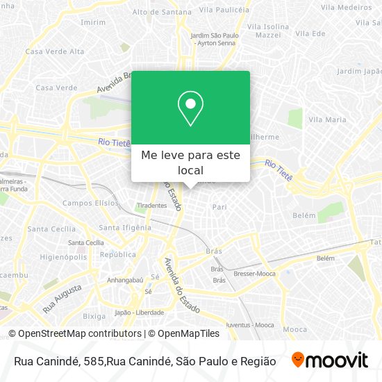 Rua Canindé, 585,Rua Canindé mapa