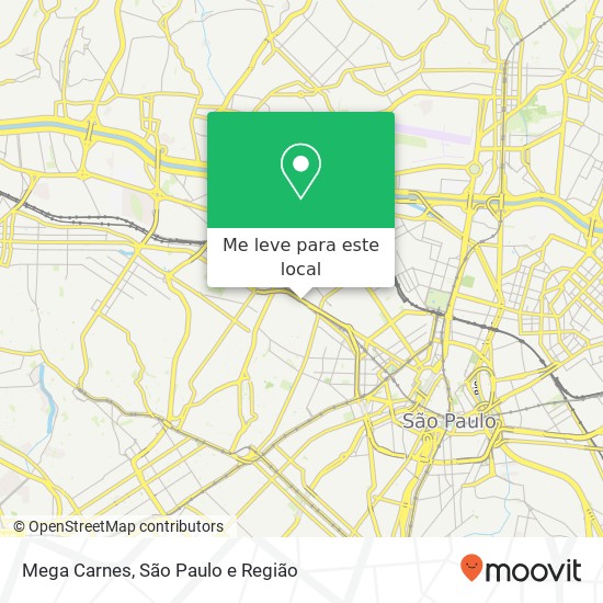 Mega Carnes, Avenida General Olímpio da Silveira Santa Cecília São Paulo-SP 01150-020 mapa