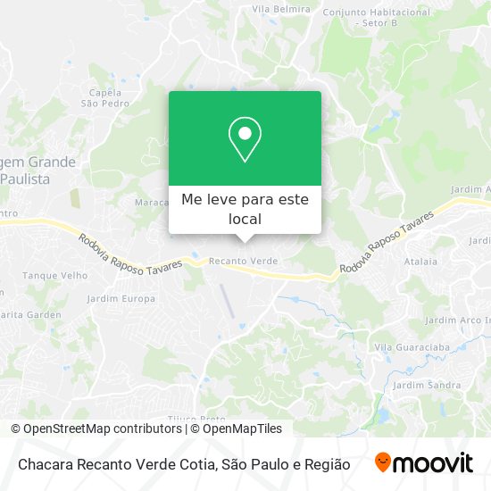 Chacara Recanto Verde Cotia mapa