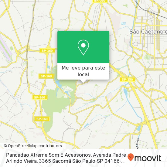 Pancadao Xtreme Som E Acessorios, Avenida Padre Arlindo Vieira, 3365 Sacomã São Paulo-SP 04166-003 mapa