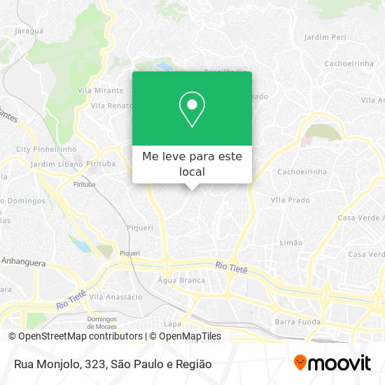 Rua Monjolo, 323 mapa