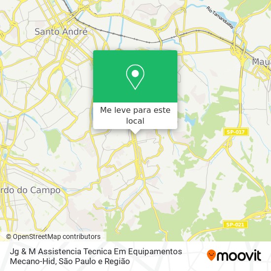 Jg & M Assistencia Tecnica Em Equipamentos Mecano-Hid mapa