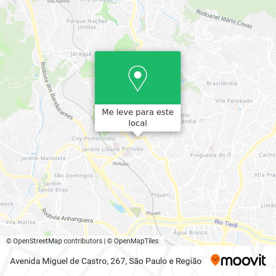 Avenida Miguel de Castro, 267 mapa
