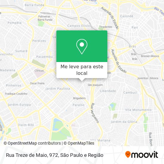 Rua Treze de Maio, 972 mapa
