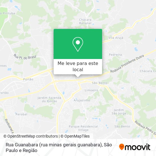 Rua Guanabara (rua minas gerais guanabara) mapa