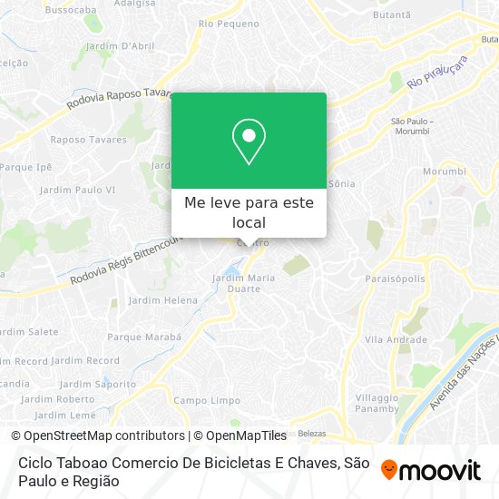 Ciclo Taboao Comercio De Bicicletas E Chaves mapa