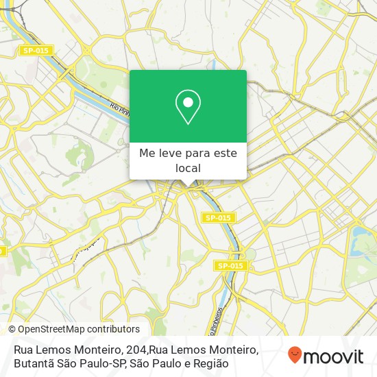 Rua Lemos Monteiro, 204,Rua Lemos Monteiro, Butantã São Paulo-SP mapa