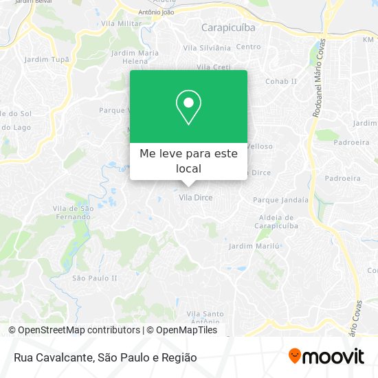 Rua Cavalcante mapa